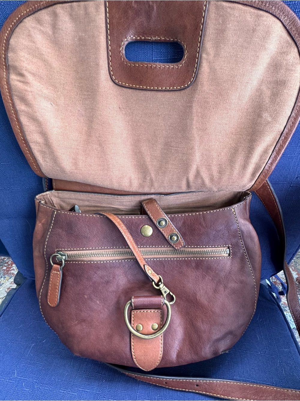 Frye Lucy Crossbody Bag in Cognac - Picture 2 of 7